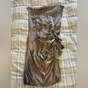 Adonna Silver Satin Garment